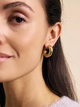 EDBLAD | Creolen CHUNKY CREOLES Small Gold | 